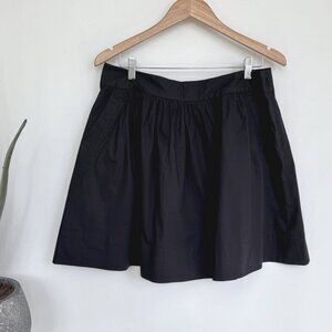 Banana Republic Stretch Cotton Poplin Circle Skirt Black Size 12